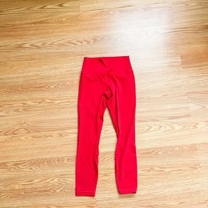 Lululemon Red Wunder Under Leggings
